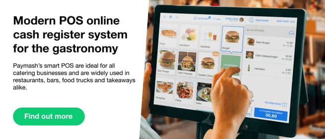 Modern online POS system for gastronomy