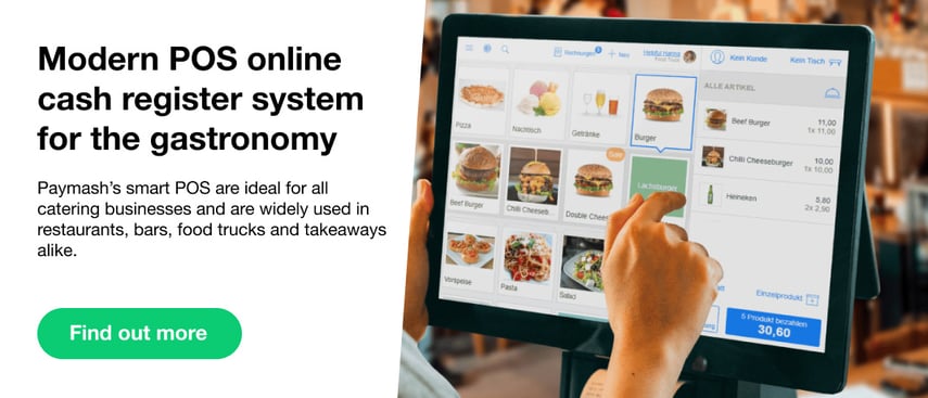 Discover the Paymash POS system for the catering industry now and test it without obligation