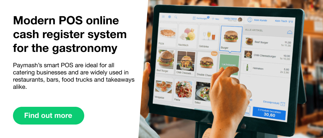 Modern online POS system for gastronomy