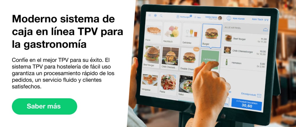 Moderno sistema de caja online para el sector de la restauración