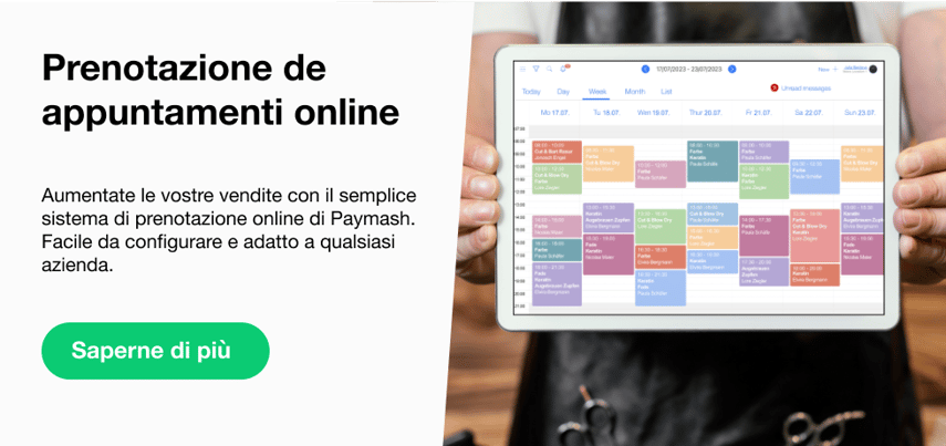 Prenotazione di appuntamenti online da Paymash